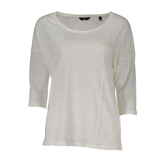 Gant White Linen Tops & T-Shirt GA-4118-L
