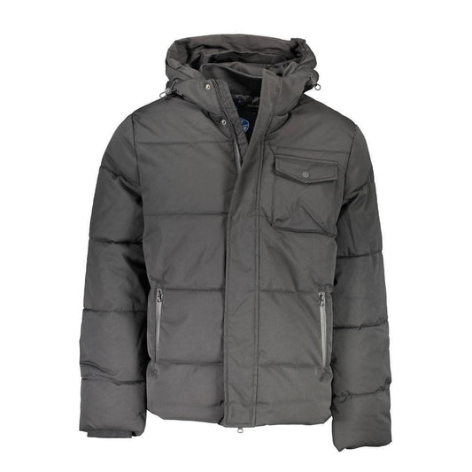 North Sails Black Polyester Jacket NO-16279-3XL