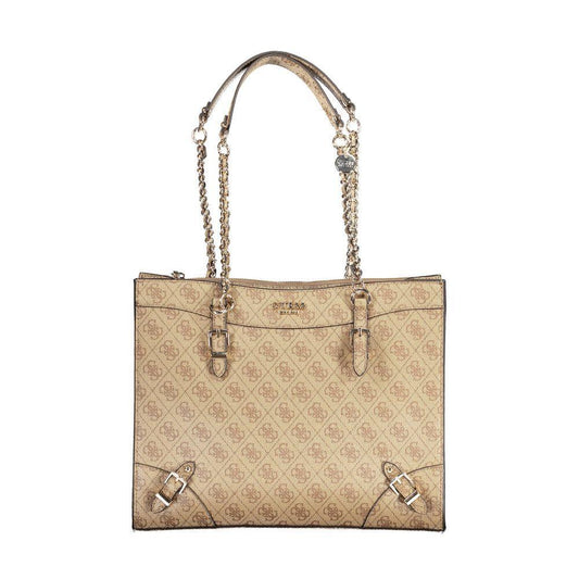 Guess Jeans Beige Polyethylene Handbag GU-18468
