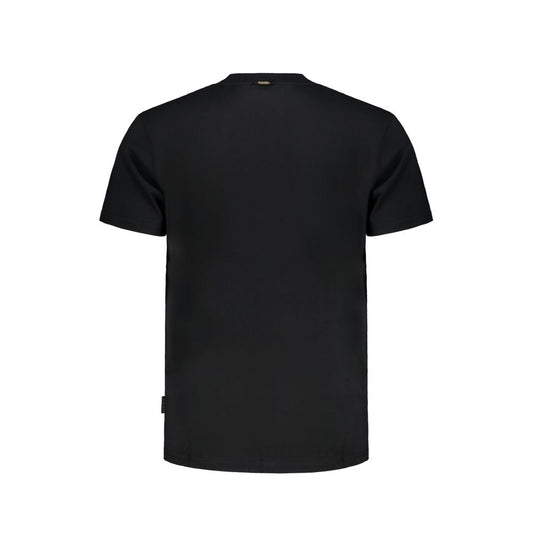 Napapijri Black Cotton T-Shirt NA-29520-XXL