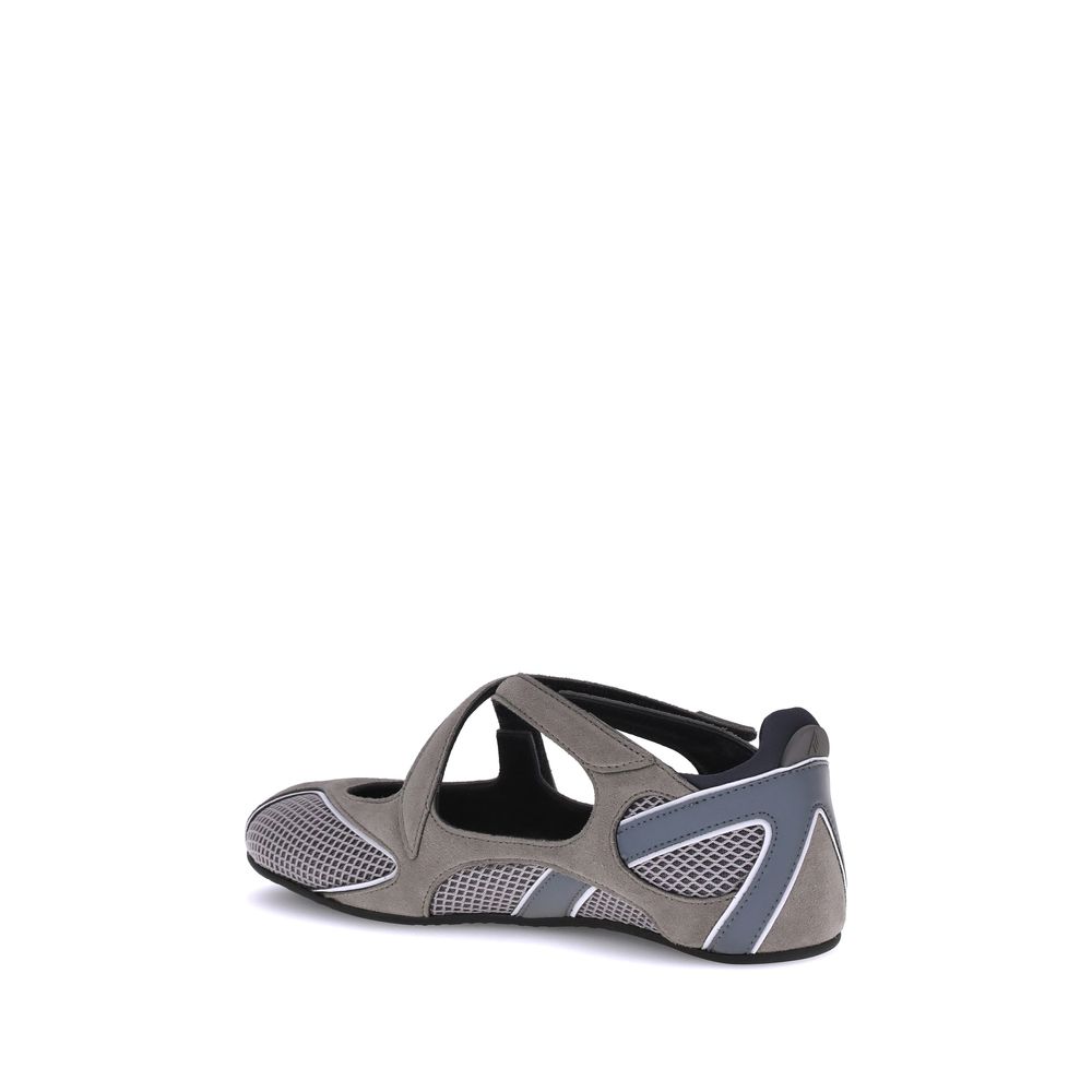 The Attico Gray Polyethylene Ballet Flats