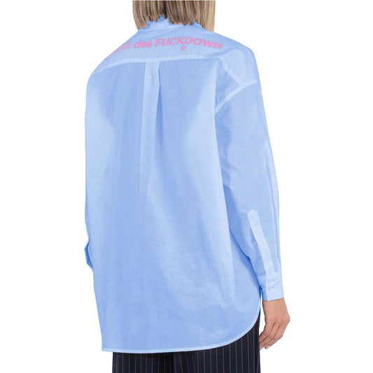 Comme Des Fuckdown Blue Cotton Shirt CO-15708-IT36|XXS