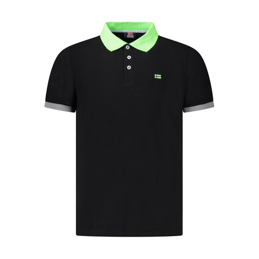Norway 1963 Black Cotton Men Polo Shirt NO-38990-S