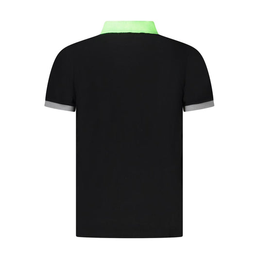 Norway 1963 Black Cotton Men Polo Shirt NO-38990-S