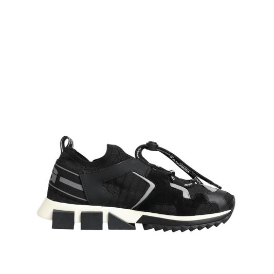 Dolce & Gabbana Black White Logo Sorrento Sneakers Shoes