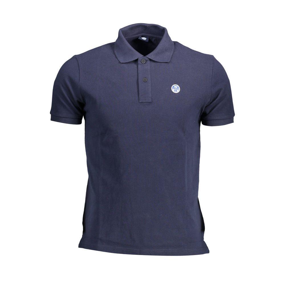 North Sails Blue Cotton Polo Shirt NO-12546-L