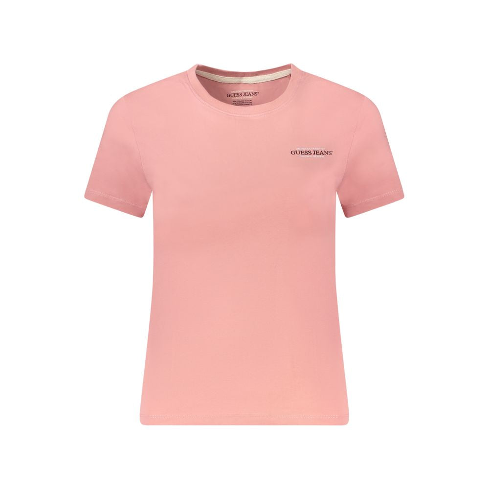 Guess Jeans Pink Cotton Tops & T-Shirt GU-39030-S