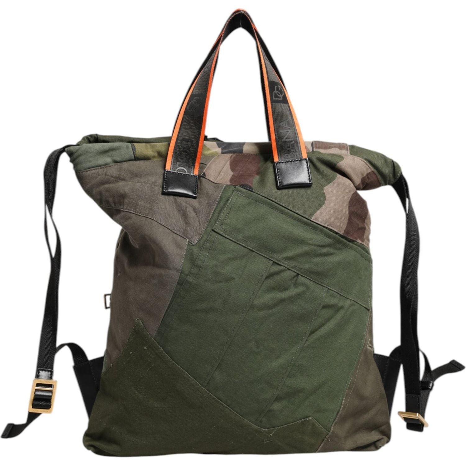 Front view with bag zipped and handles upright.