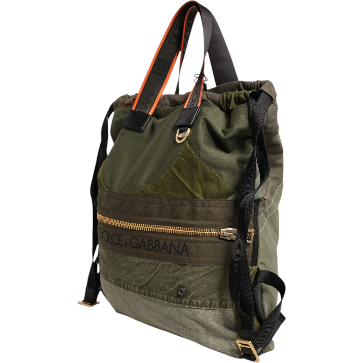 Front view with bag zipped and handles upright.