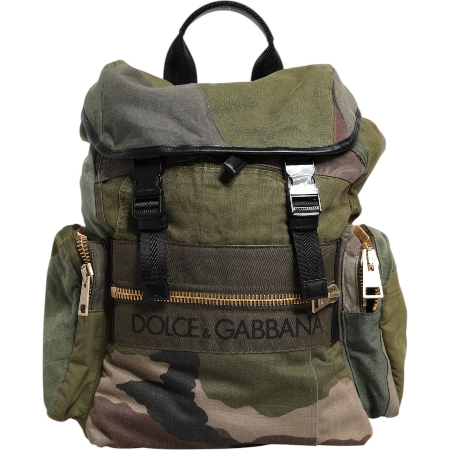 Front view with bag zipped and handles upright.