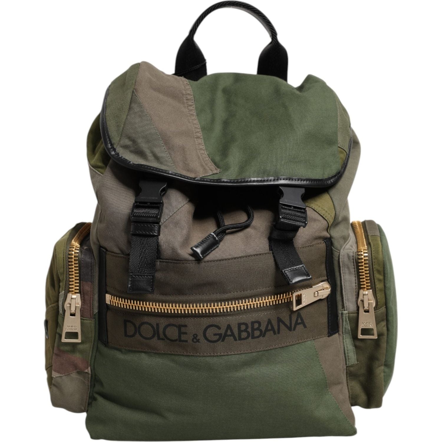 Front view with bag zipped and handles upright.