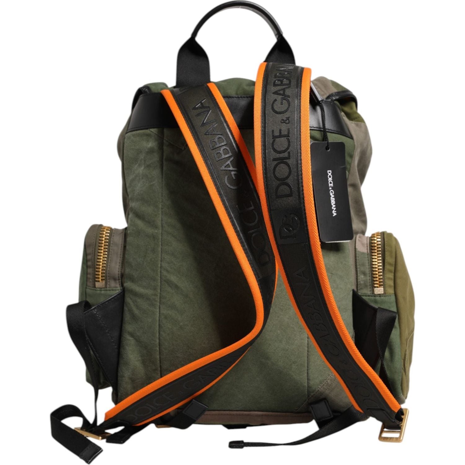 Front view with bag zipped and handles upright.