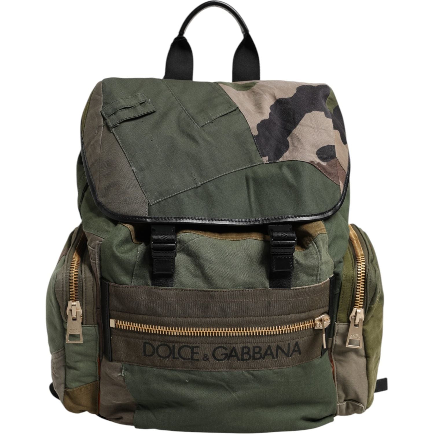 Front view with bag zipped and handles upright.