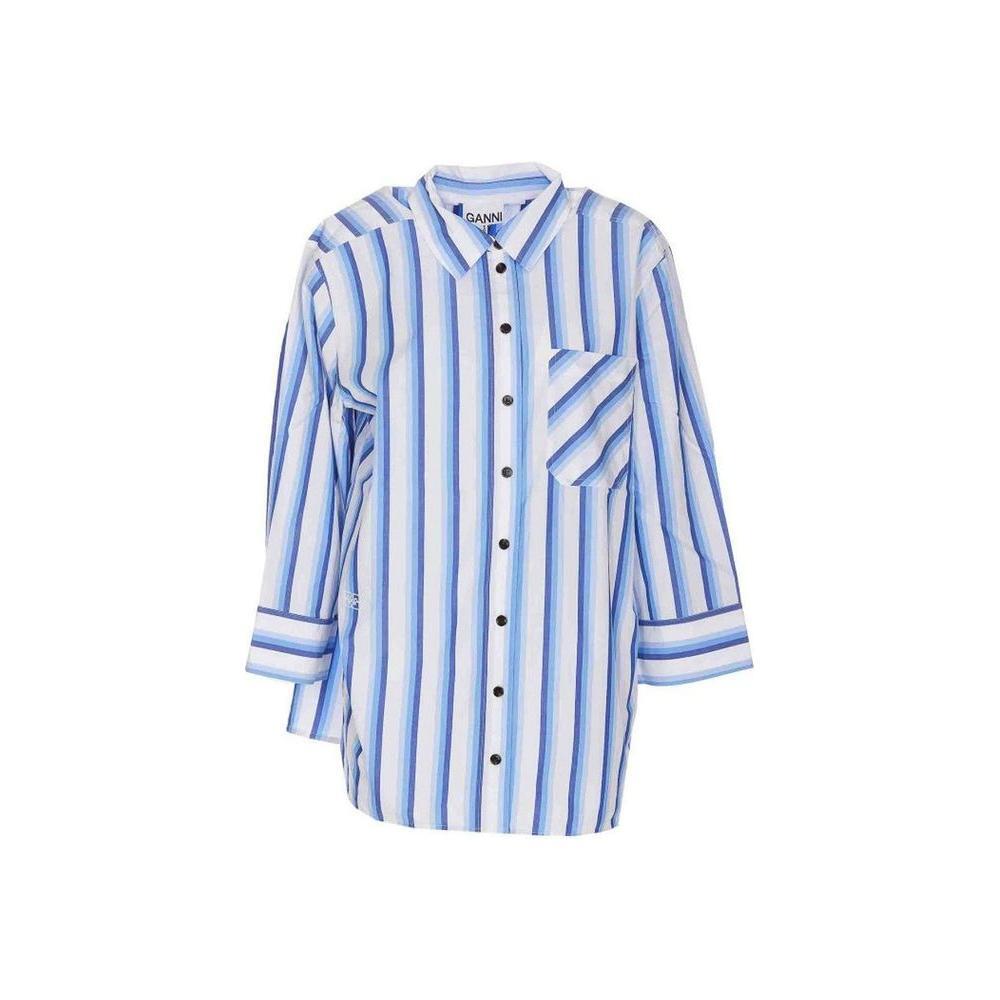 Ganni Cotton Striped Shirt GA-8735481102548-42