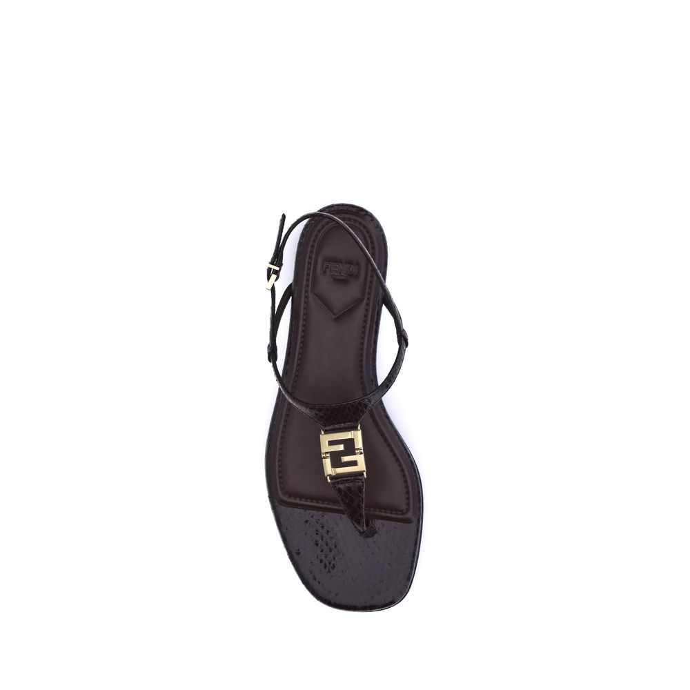 Fendi Multicolor Calf Leather Bos Taurus Sandals