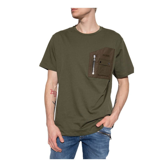 Balmain Green Cotton T-Shirt BA-15801-L