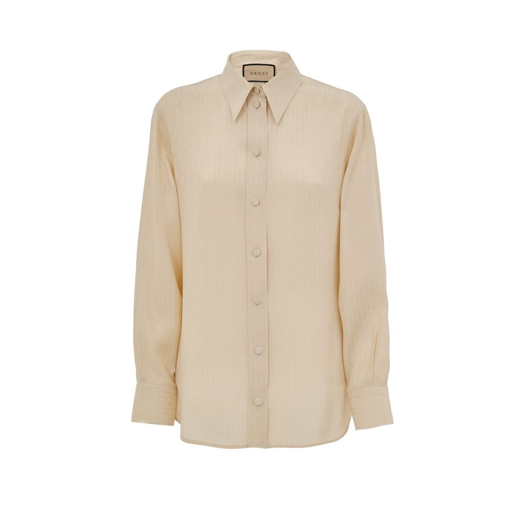 Gucci Beige Silk Shirt GU-9838672-IT46 | L