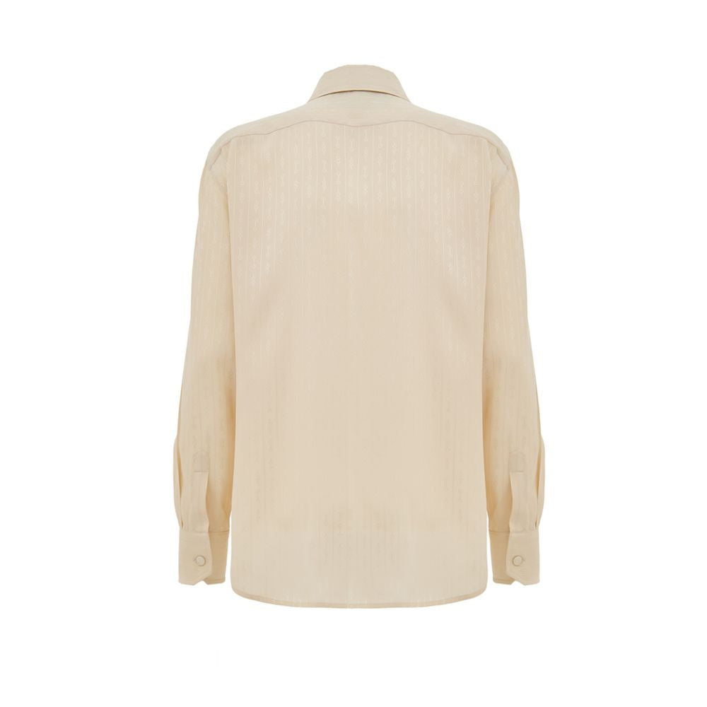 Gucci Beige Silk Shirt GU-9838672-IT46 | L