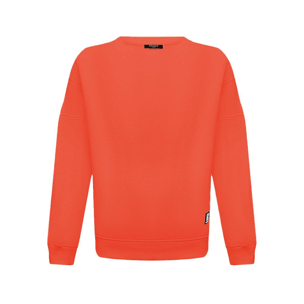 Balmain Orange Cotton Sweater BA-15803-S