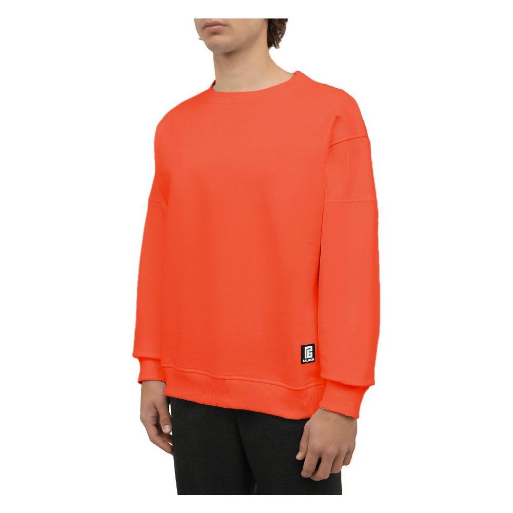 Balmain Orange Cotton Sweater BA-15803-S