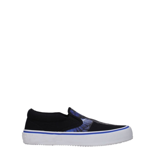 Marcelo Burlon Black Fabric Slip-On Loafers