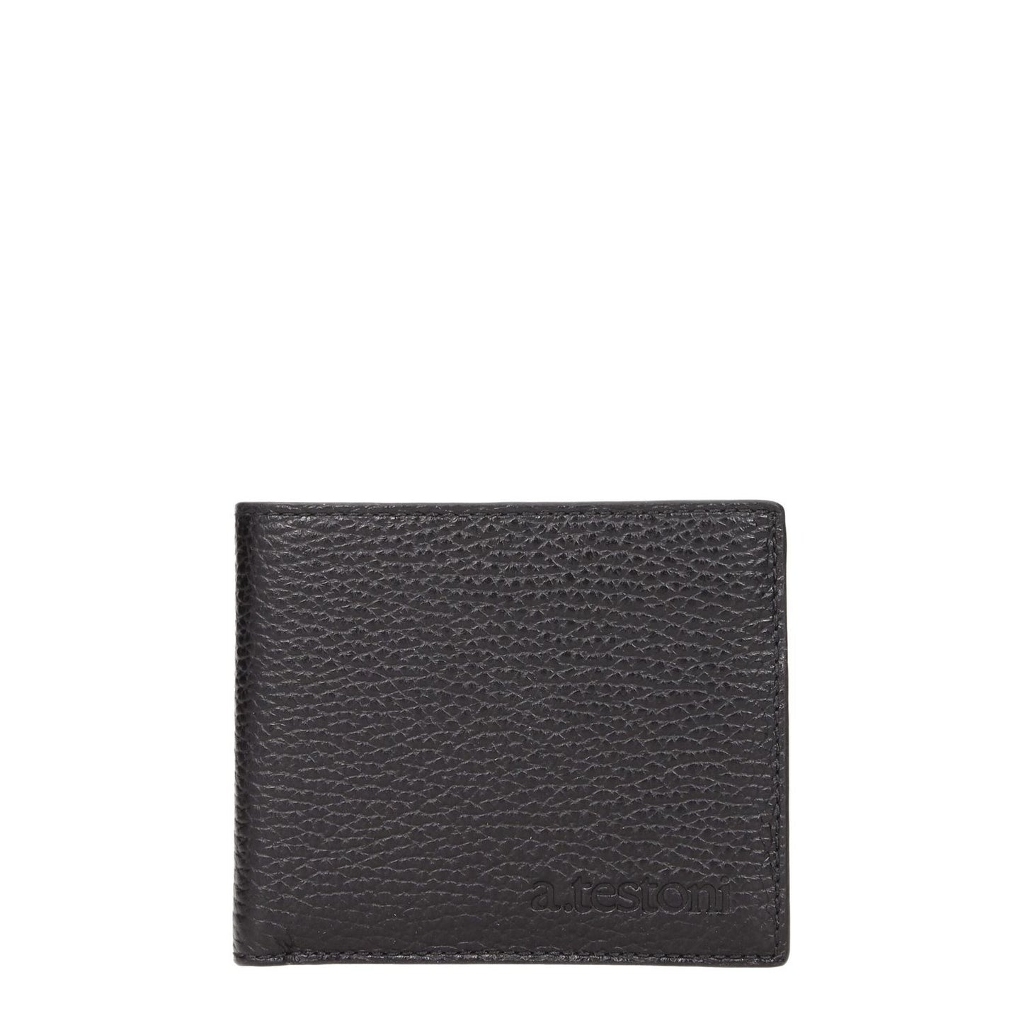 Testoni Black Leather Wallet