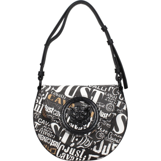 Just Cavalli Black Polyester Shoulder Bags JU8547366600969BT
