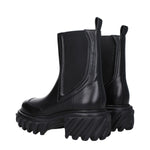 Off-White Black Leather Ankle Boots