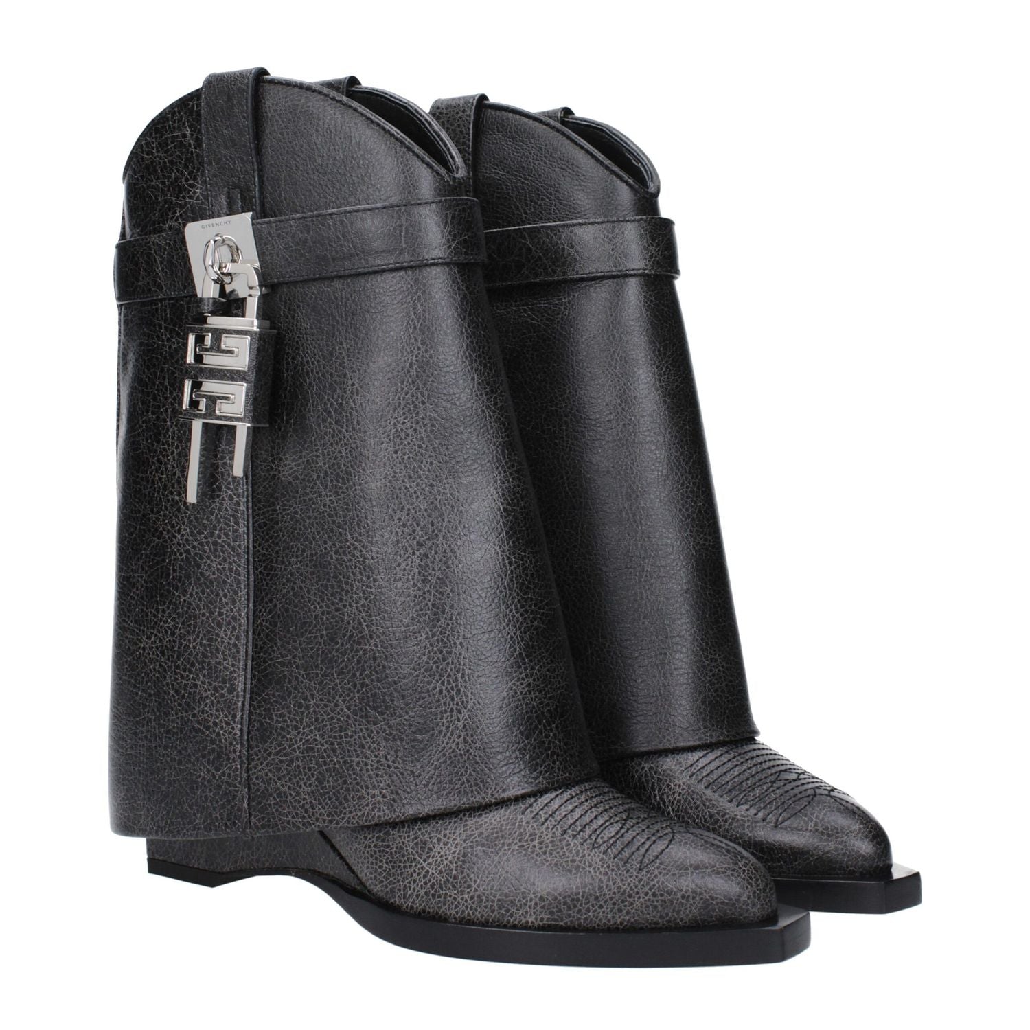 Givenchy Black Leather Ankle Boots