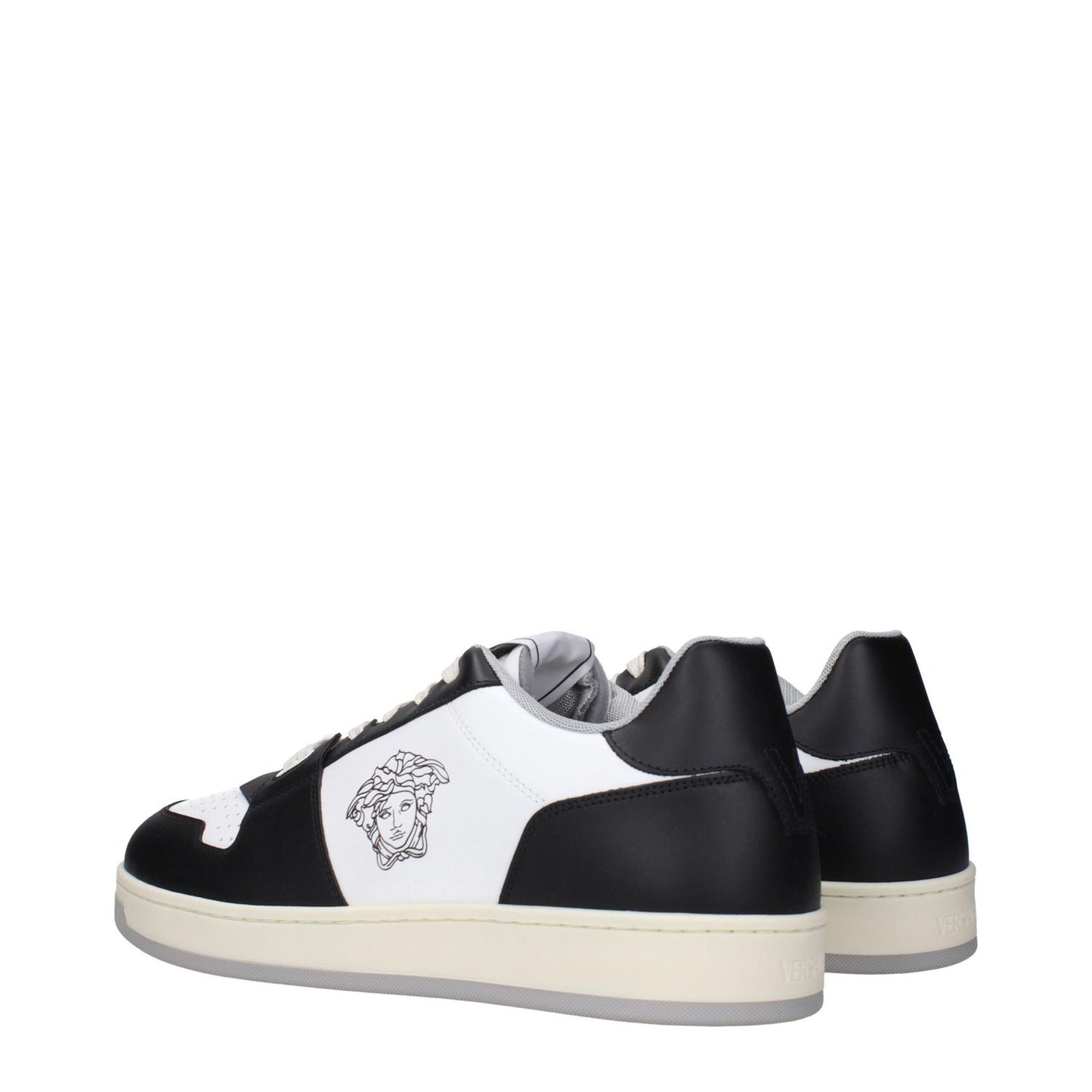 Versace White Leather Low Top Sneakers