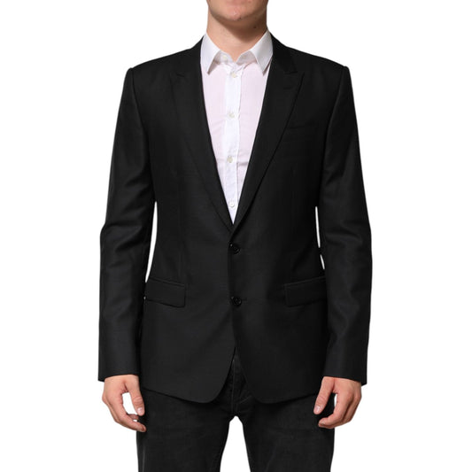 Dolce & Gabbana Black Wool Single Breasted Jacket Blazer JKT41563-52