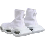 Dolce & Gabbana White Silver Slip On Wave Socks Sneakers Shoes MV7564-44