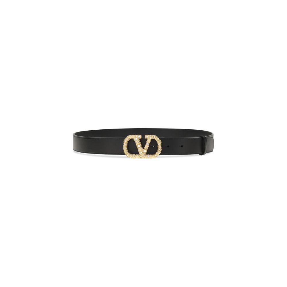 Valentino Garavani VLogo leather Belt VA-7W2T0SM9QWGBBK-95 CM / 38 INCHES