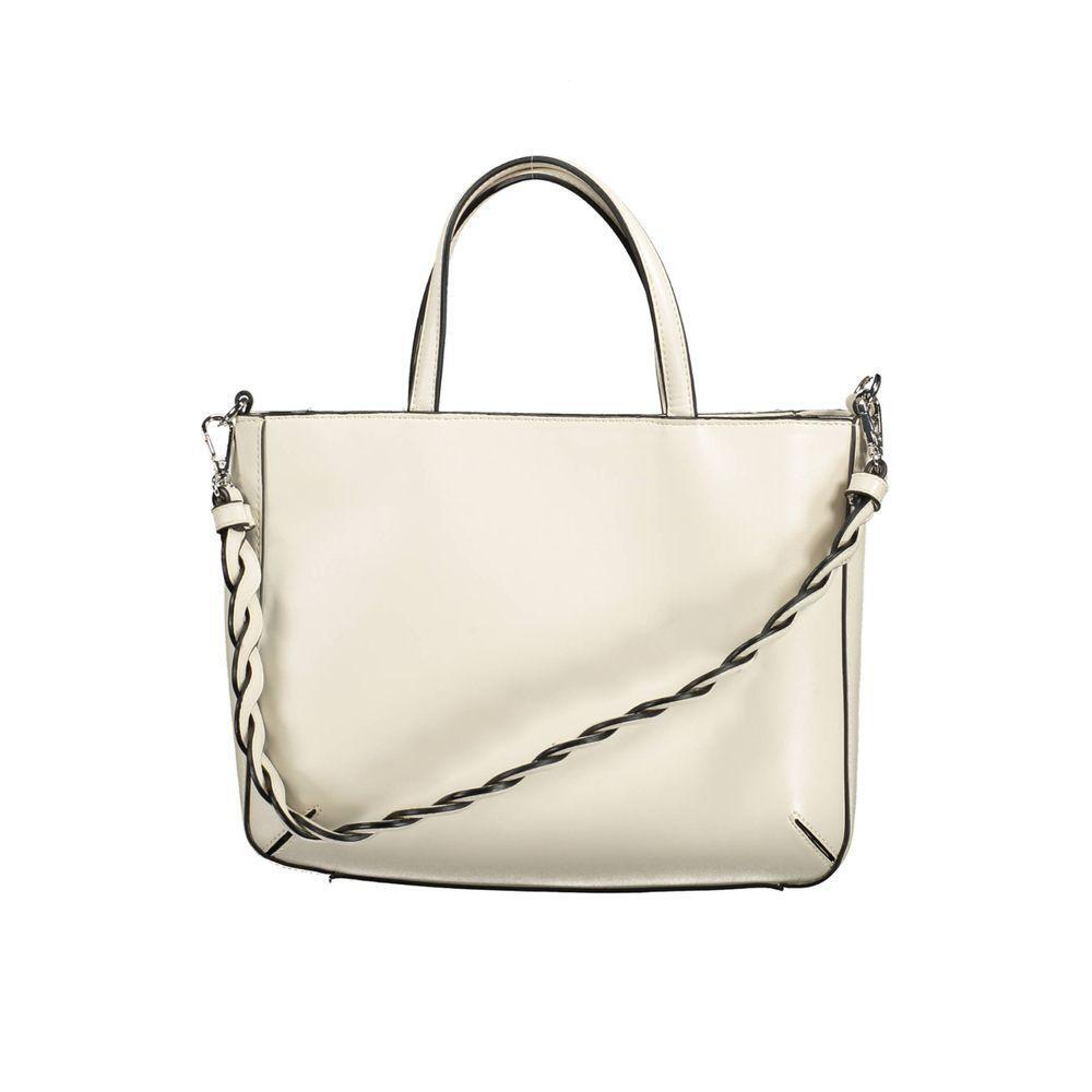 Front view with bag zipped and handles upright.
