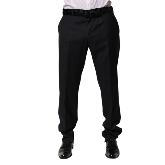 Dolce & Gabbana Black Wool Men Formal Dress Trouser Pants PAN76633-56