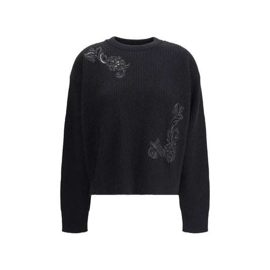 Versace Black Fleece Wool Sweatshirt