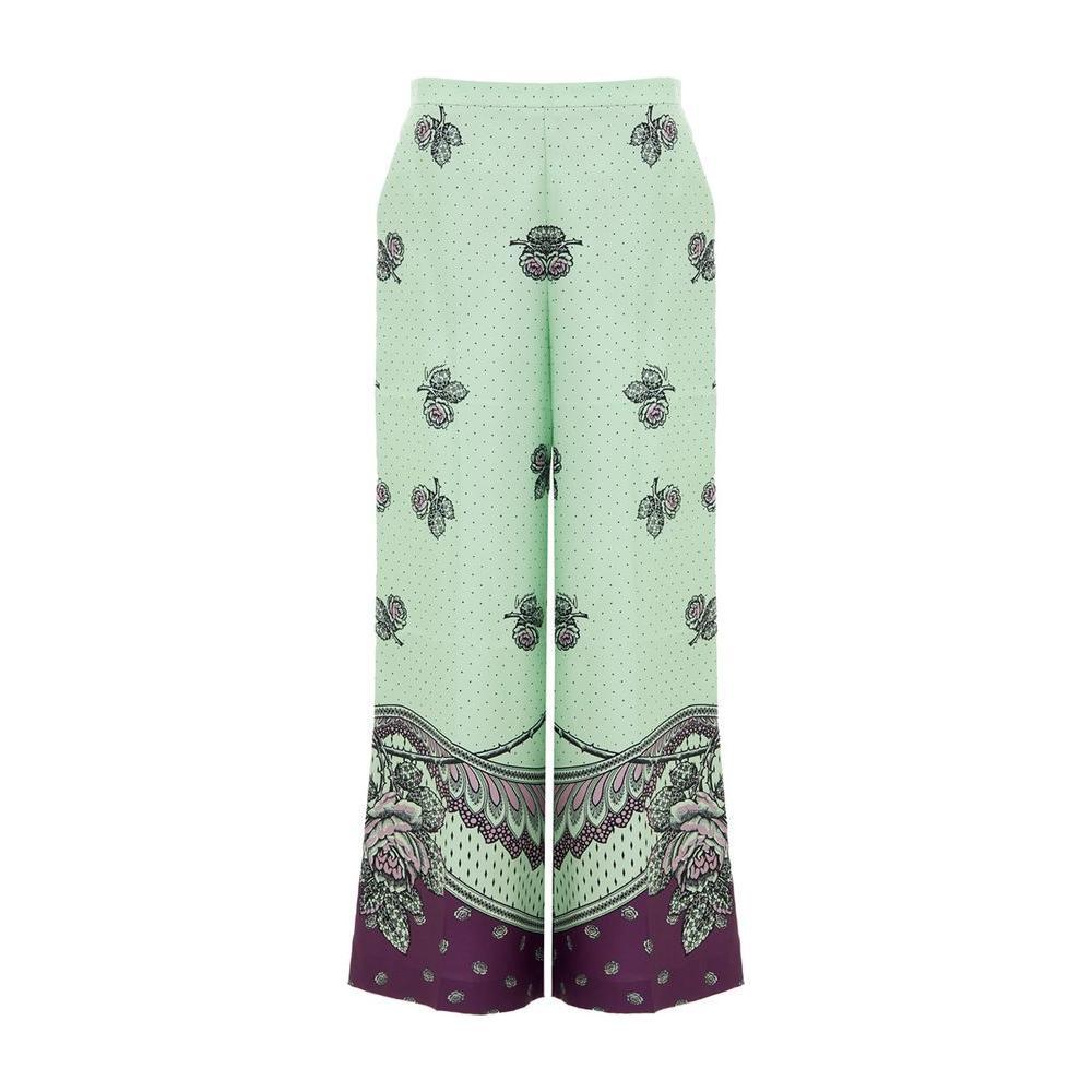 Gucci Green Silk Pant GU-976020051432-IT42|M