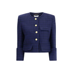 Chloé Boxy Jacket in wool plaid CH-CH25AVE1209648G-IT36 | XS