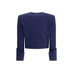 Chloé Boxy Jacket in wool plaid CH-CH25AVE1209648G-IT36 | XS