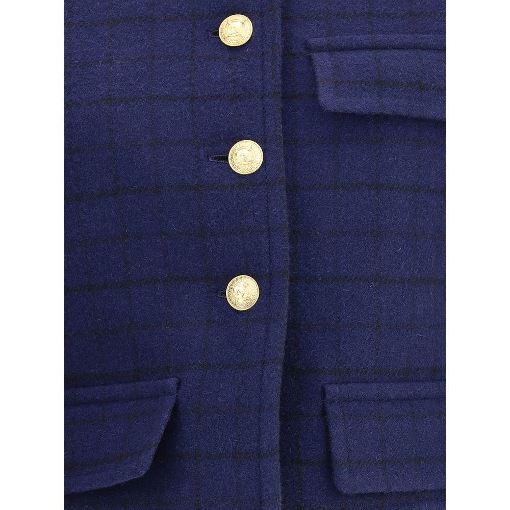 Chloé Boxy Jacket in wool plaid CH-CH25AVE1209648G-IT36 | XS
