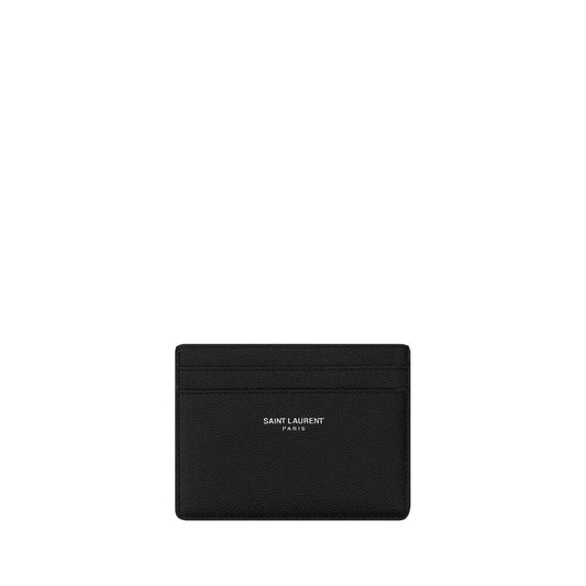 Saint Laurent Black Calf Leather Bos Taurus Wallet
