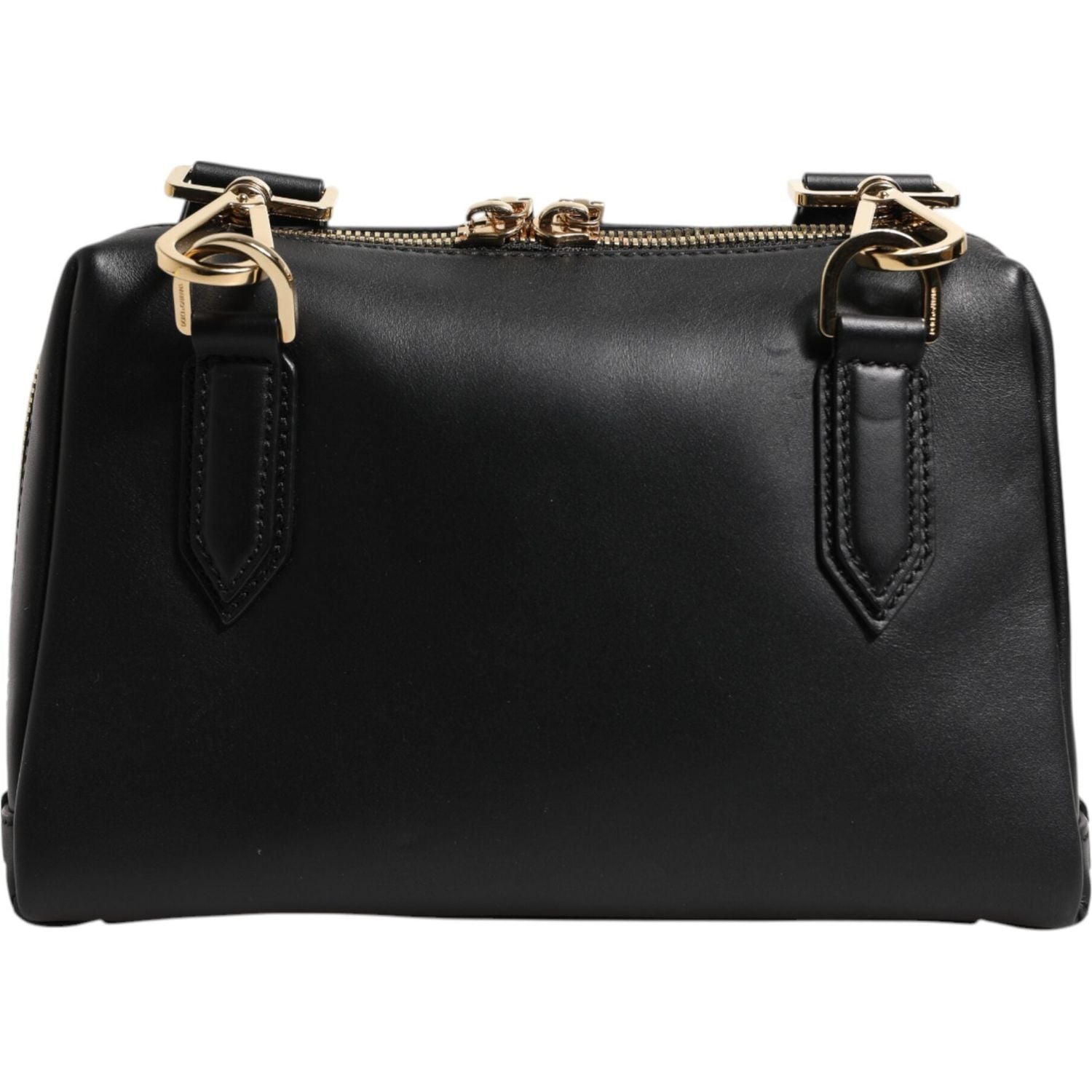 Front view with bag zipped and handles upright.