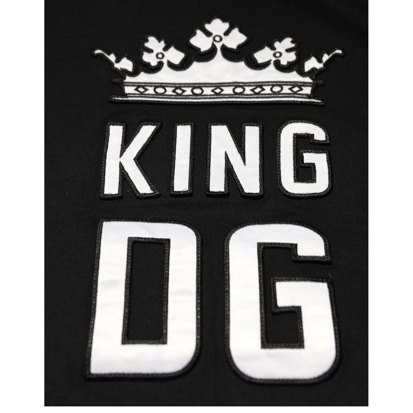 Dolce & Gabbana Black DG King Crown Cotton Crew Neck T-shirt TSH91027-44