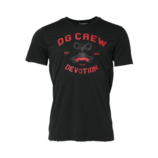 Dolce & Gabbana Black DG Crew Devotion Cotton Crew Neck T-shirt TSH91029-52