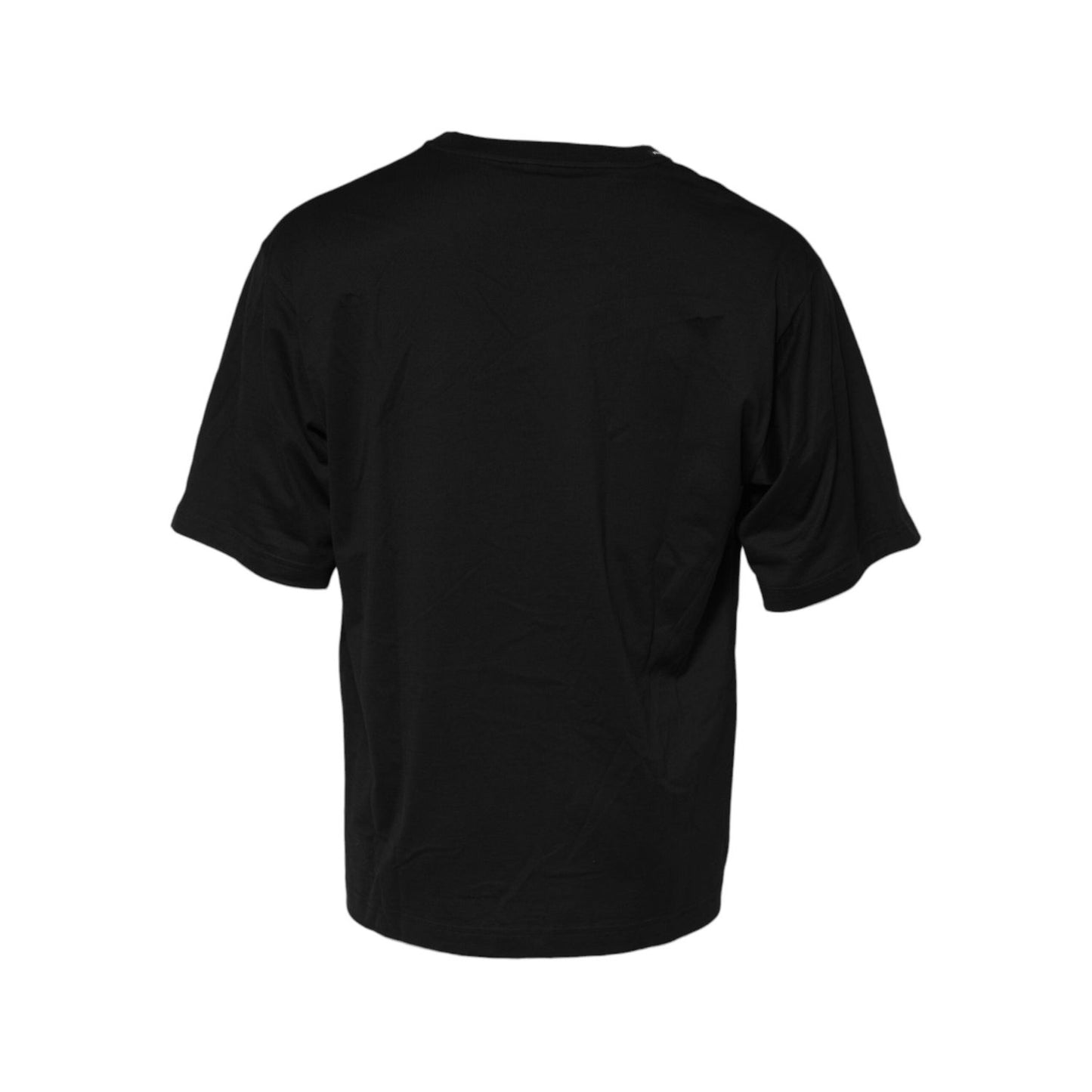 Dolce & Gabbana Black Cotton Crew Neck Short Sleeves T-shirt TSH91035-50