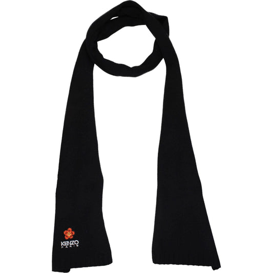 Kenzo Black Wool Scarves