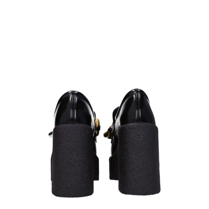 Stella McCartney Black Leather Platform Loafers