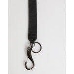 Dolce & Gabbana Black Yellow Polyester DG Logo Silver Keychain Keyring SMY11129