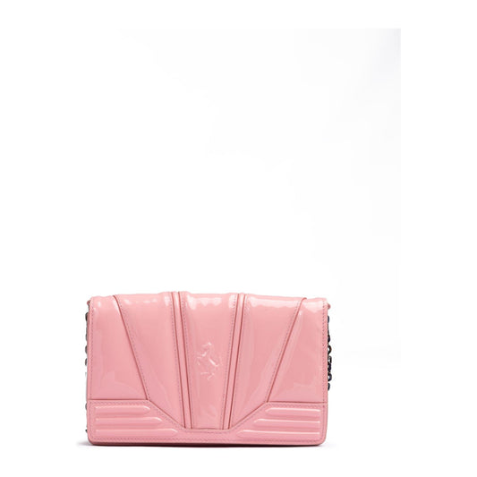 Ferrari Pink GT patent leather bag with chain FE8056121179028