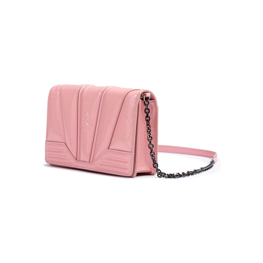 Ferrari Pink GT patent leather bag with chain FE8056121179028